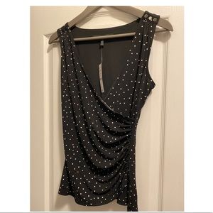 White House Black Market polka dot tank